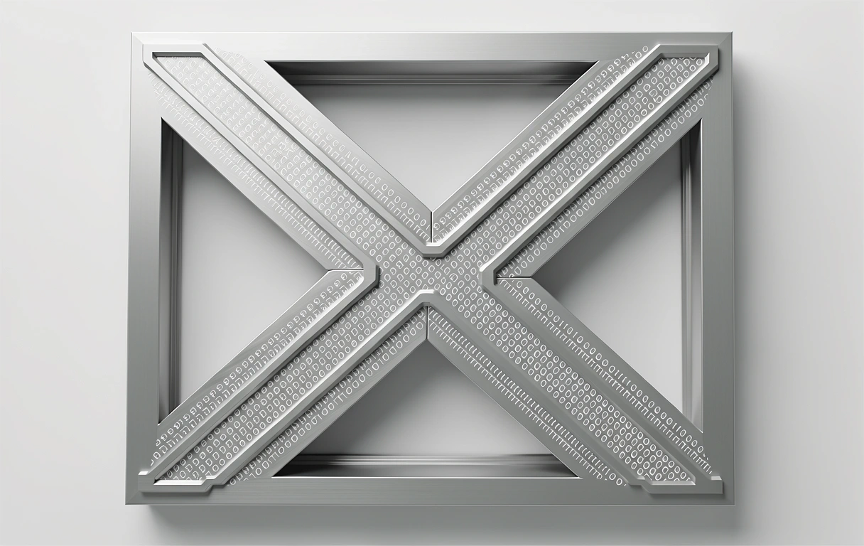 Precision industrial components representing logic structure